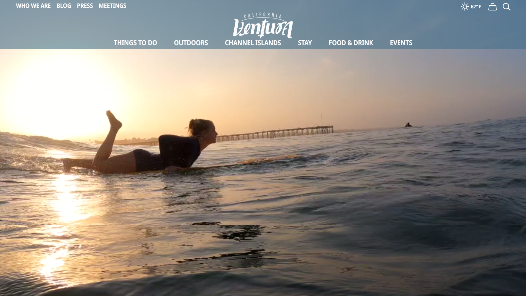 Visit Ventura, CA website screenshot